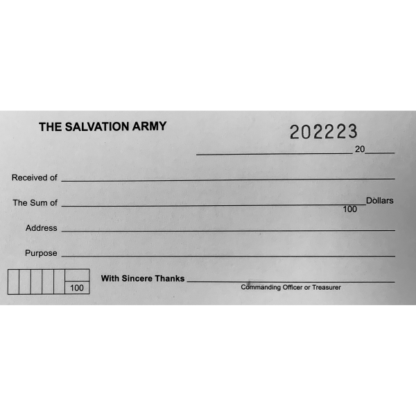 Pre-Numbered Receipt Book