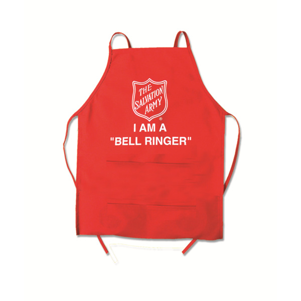 Kettles Salvation Army Bell Ringer Volunteer Red Apron