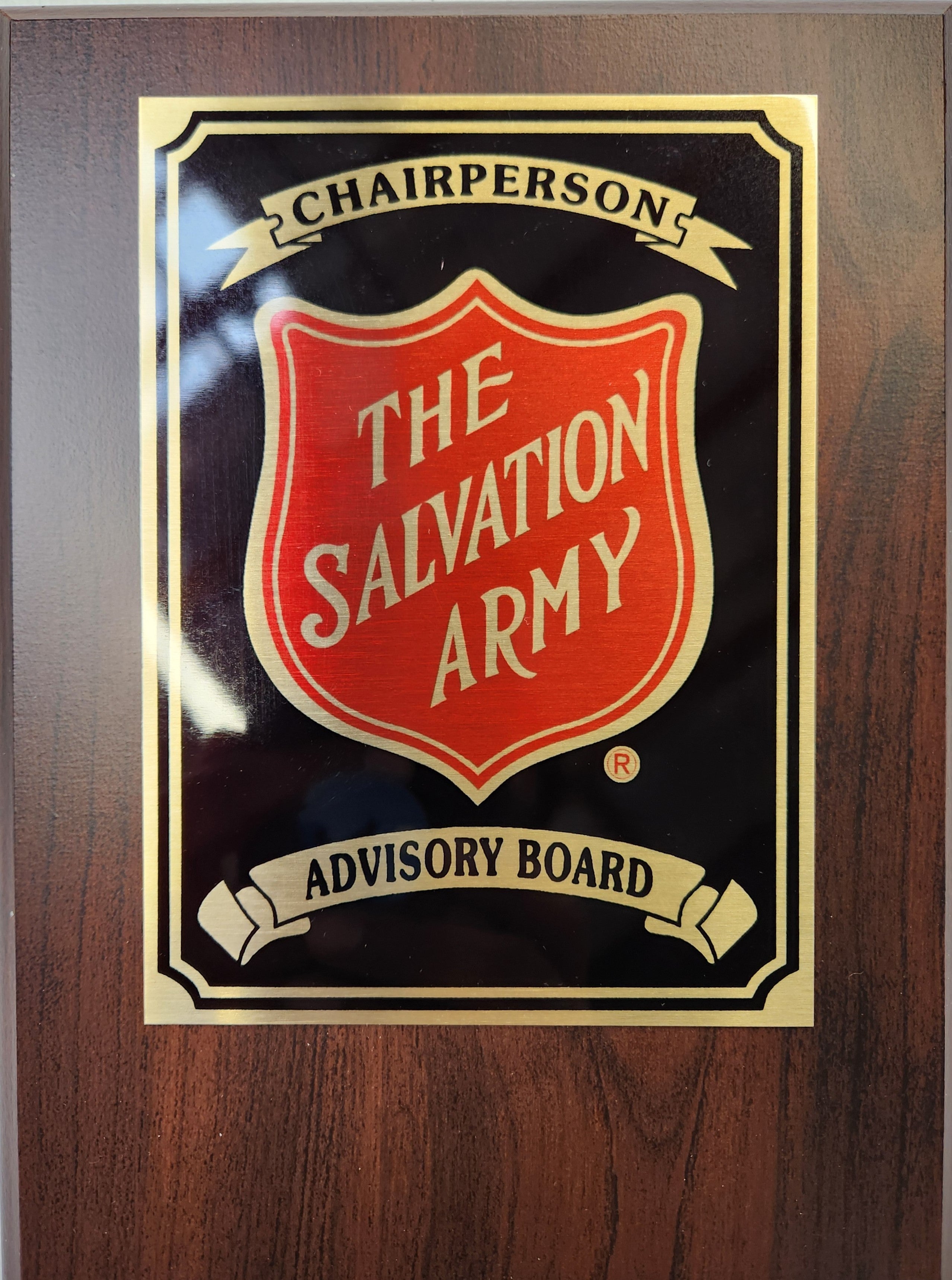 Advisory Board Chairperson Plaque