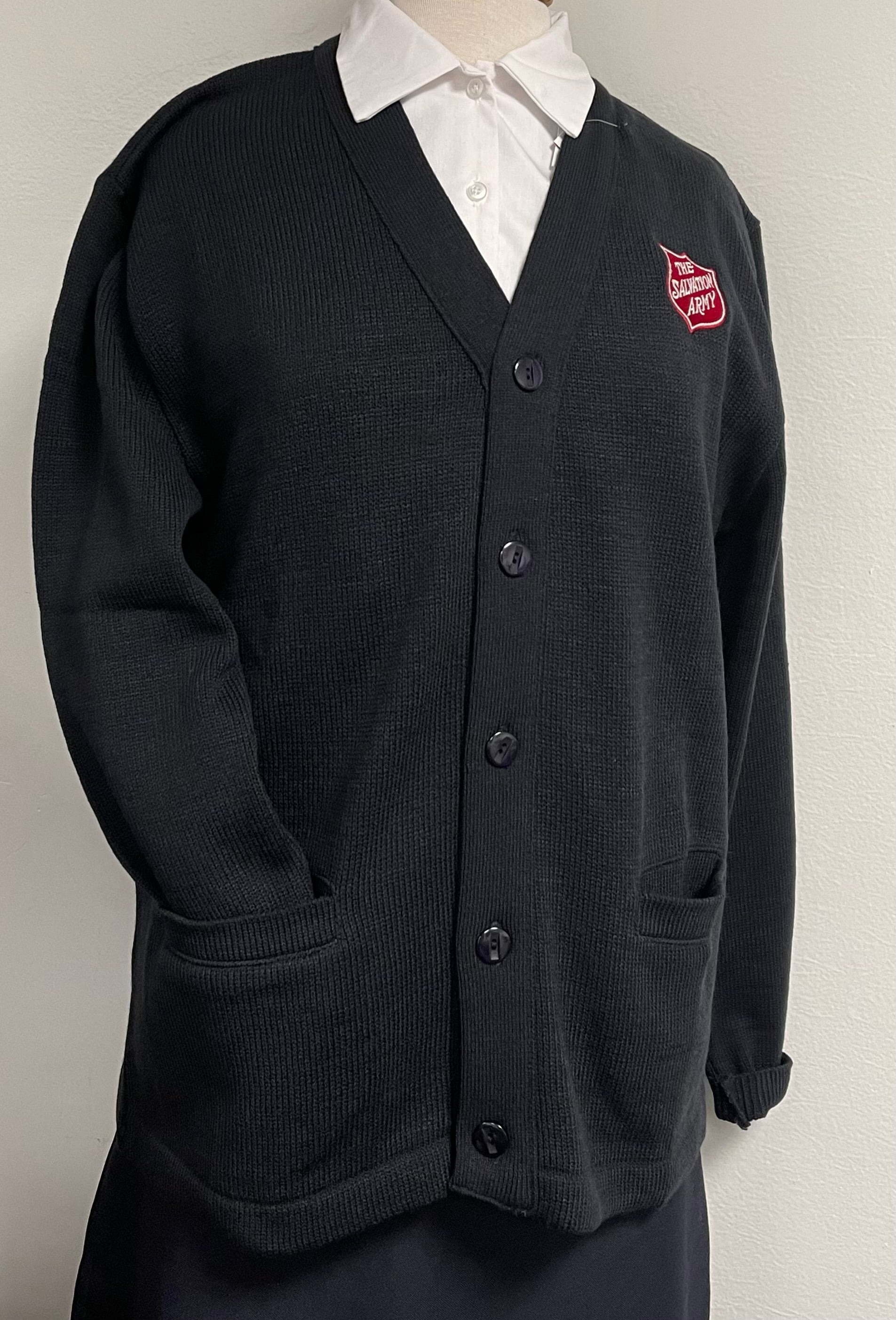 Button Front Cardigan with Embroidery