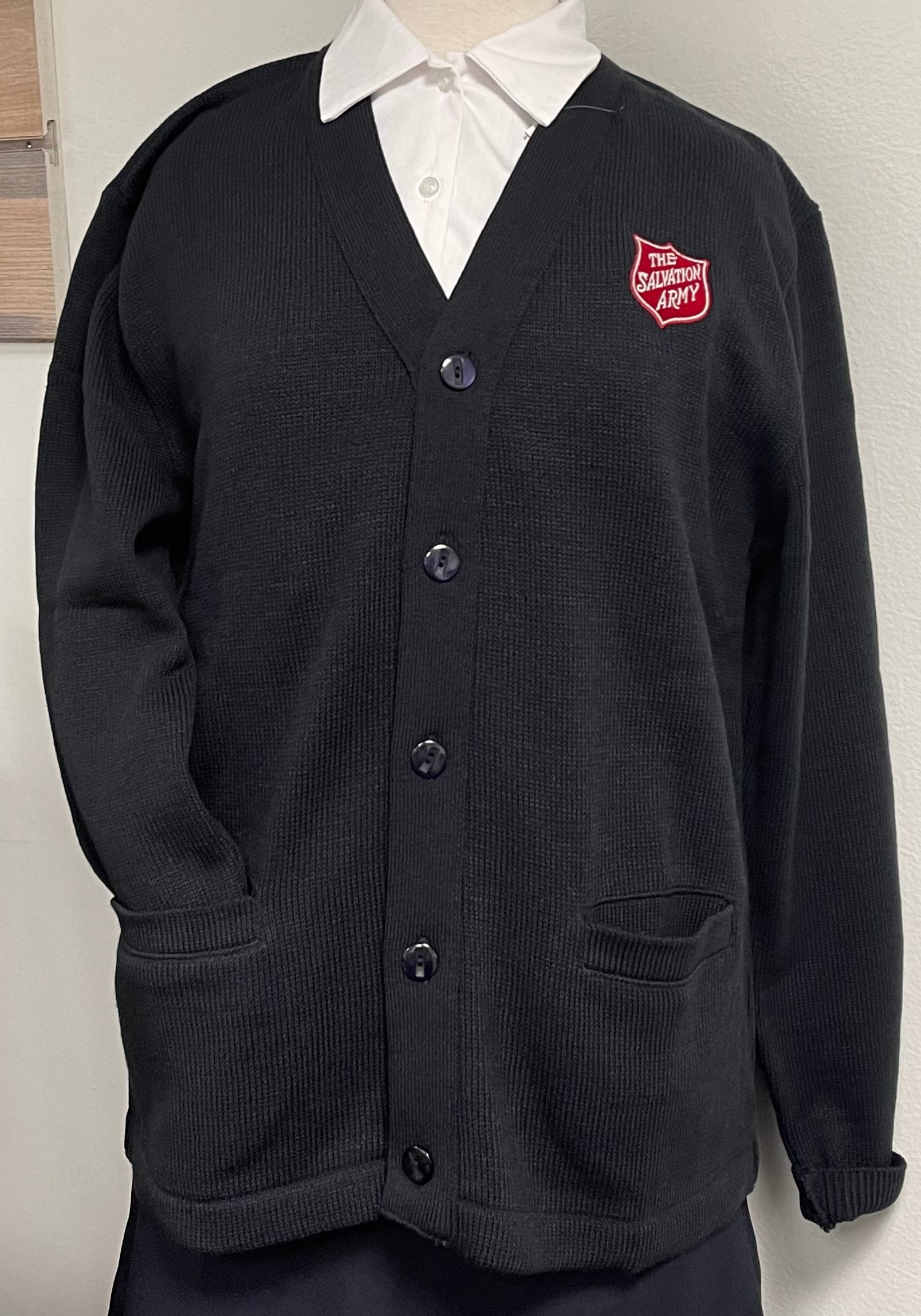 Button Front Cardigan with Embroidery