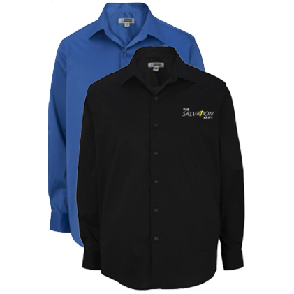 Men's Stretch Broadcloth Dress Shirt- W/TSA Embroidery
