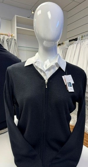V-neck zip cardigan