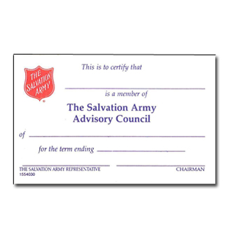 Advisory Council Membership Card