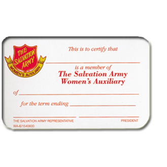 Women's Auxiliary Membership Cards - English