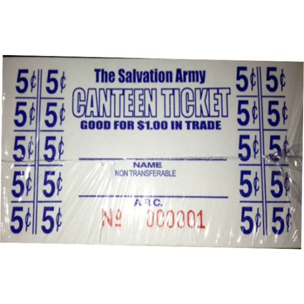 ARC Numbered Canteen Tickets