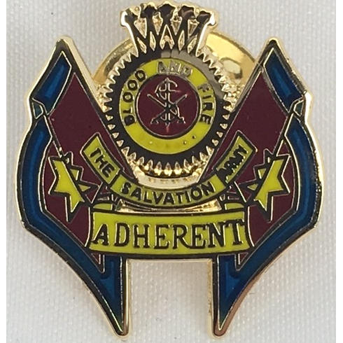 Adherent "Flags & Crest" Pin
