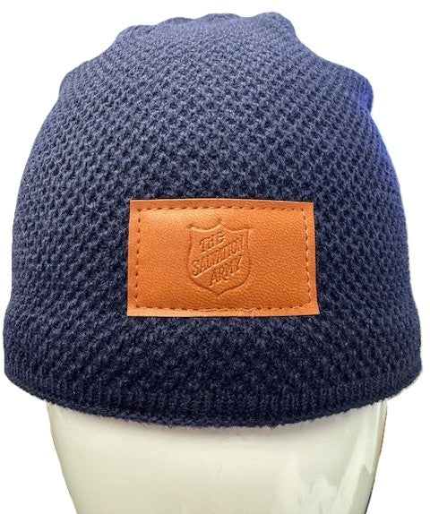 Textured Navy Knit Beanie
