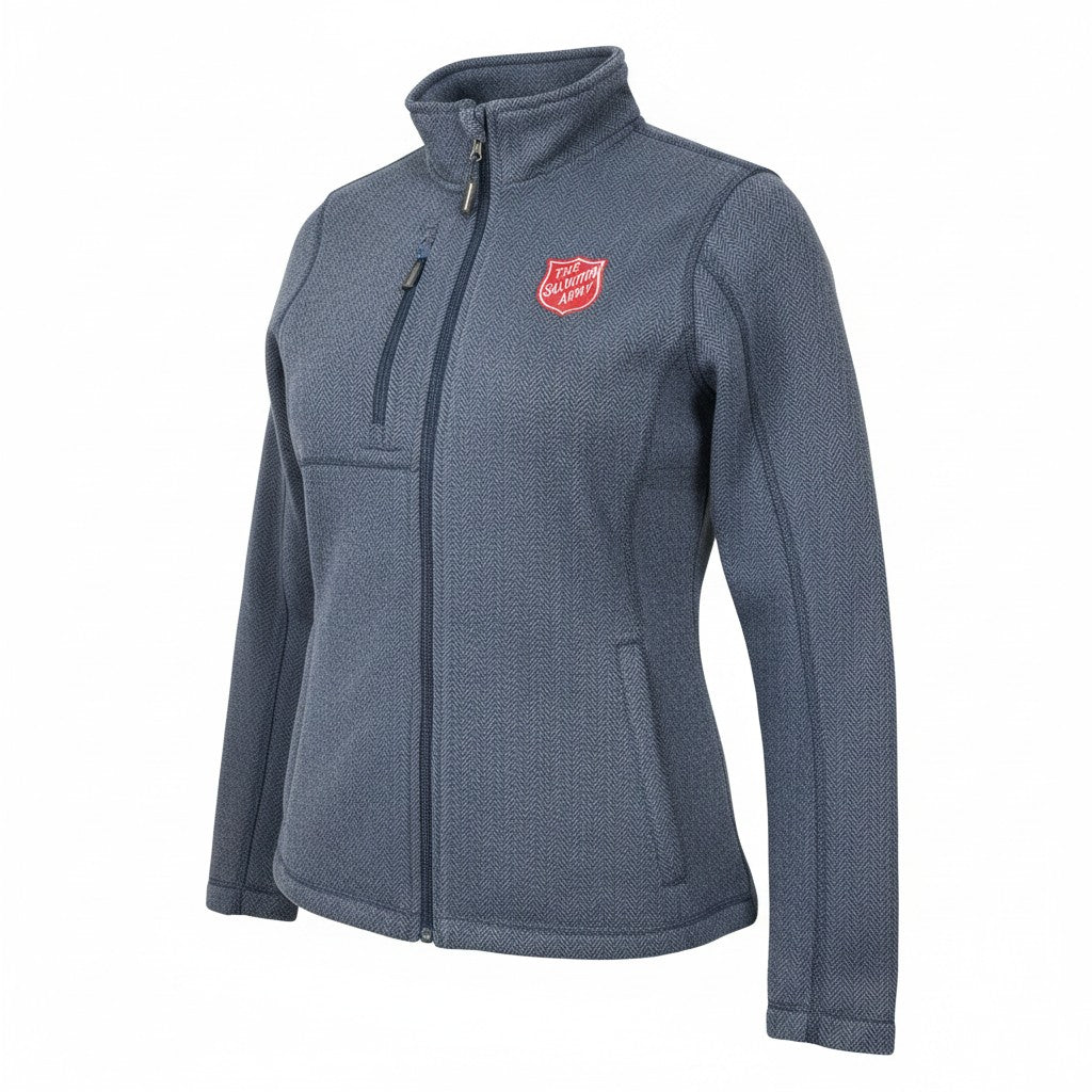 Fleece Knit Herringbone Jacket